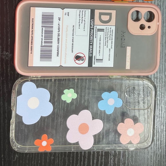 two iphone xr cases, four iphone 11 cases.